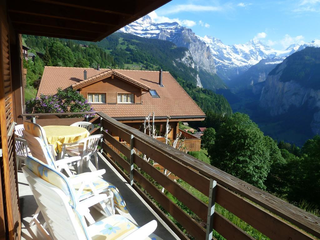 Ferienwohnung Chalet Gerbera Wengen Exterior foto